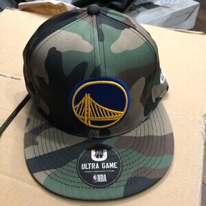 NBA Golden State Warriors Woodland Camo Structured Snapback Hat By Ultra Game